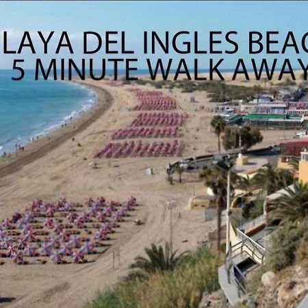 Ocean Front Cozy 2 Bedroom, 3 Beds Spacious- Netflix, Pool, Beach Lift & Fast Wifi Playa del Inglés Buitenkant foto